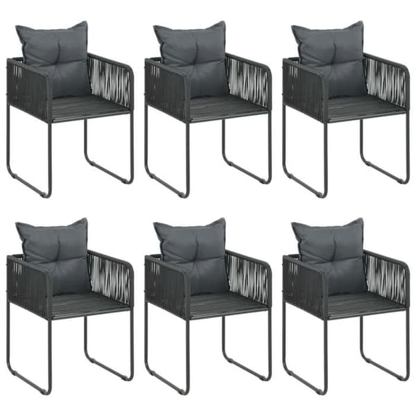 Maison Exclusive - Trädgårdsset 7 delar PVC flätad svart brun