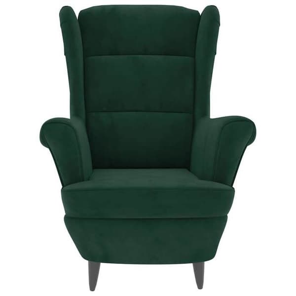 Maison Exclusive - Mörkgrön sammetsfåtölj