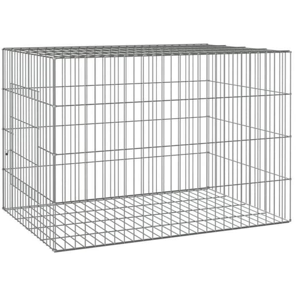 Maison Exclusive - Kaninbur 78x54x54 cm Galvaniserat järn Silver