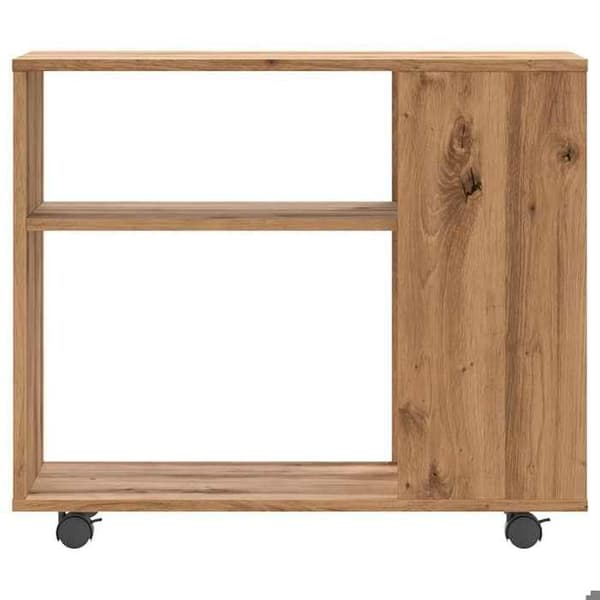 Maison Exclusive - Sidebord i håndlavet egetræ 70x35x60,5 cm ingeniørtræ