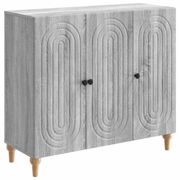 Maison Exclusive - Buffé Sonoma grå 89 x 34,5 x 80 cm Ingenjörsträ