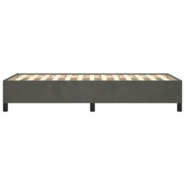 Maison Exclusive - Sängram utan madrass mörkgrå 90x190 cm sammet