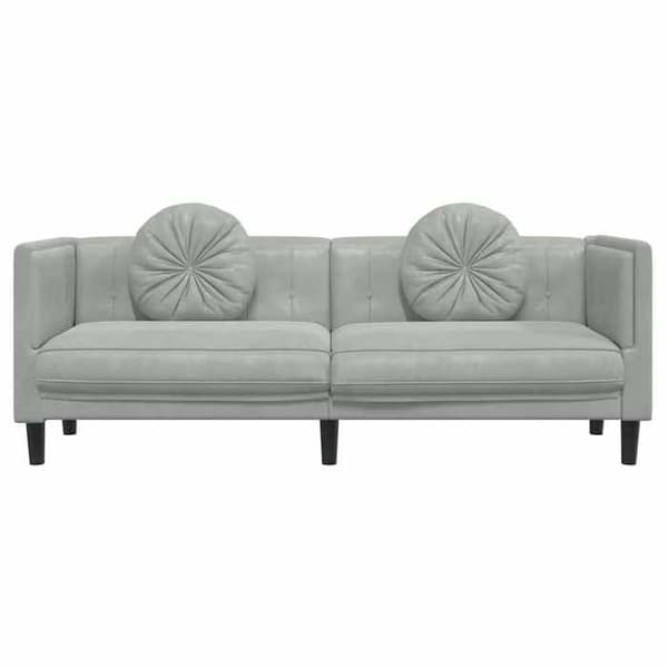 Maison Exclusive - Sofa med puder 3 pladser lys grå velour