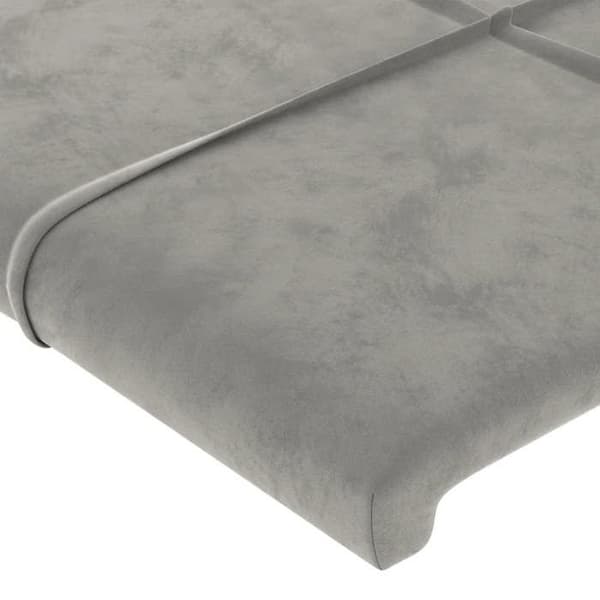 Maison Exclusive - LED-päätyharso Vaaleanharmaa 183x16x78/88 cm Sametti ljusgrått