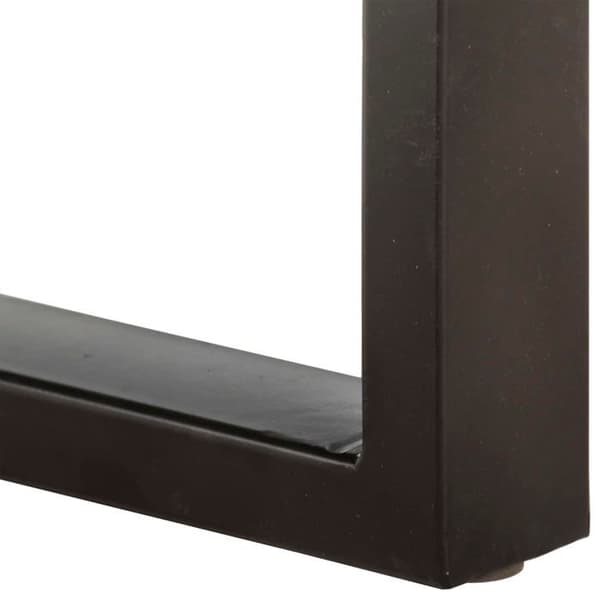 Maison Exclusive - Bænk 110 cm Solid genbrugstræ og stål kastanj