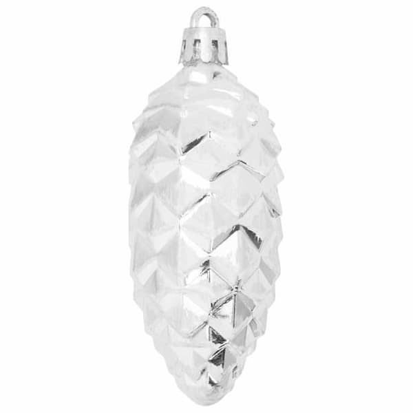Maison Exclusive - Julefyrrekogle Bold 40 stk Sølv 4 x 9 cm Plastik