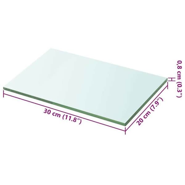 Maison Exclusive - Hyllpaneler 2 st Glas Transparent 20 x 30 cm Transparent