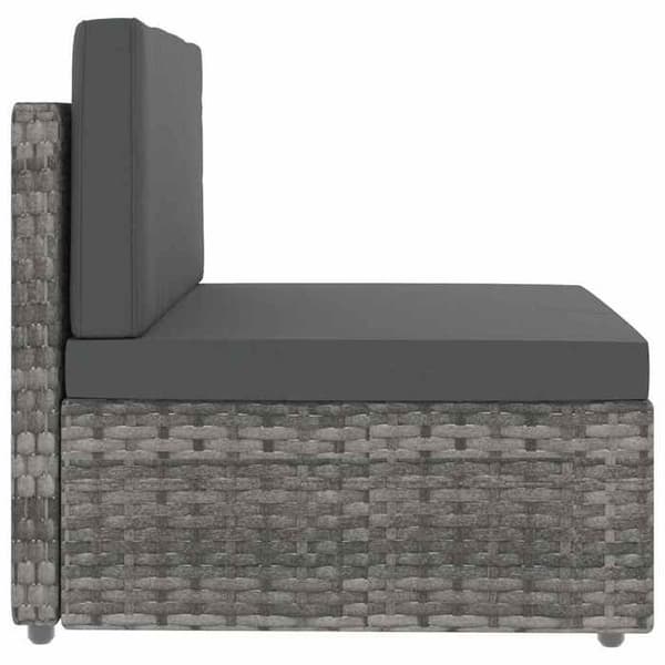 Maison Exclusive - Central sektionell soffa i flätad resin Grå