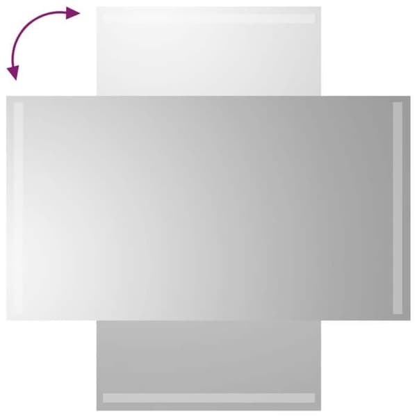Maison Exclusive - LED badevægspejl 50x90 cm
