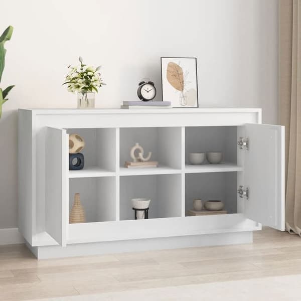 Maison Exclusive - Vit buffé 102x35x60 cm ingenjörsträ