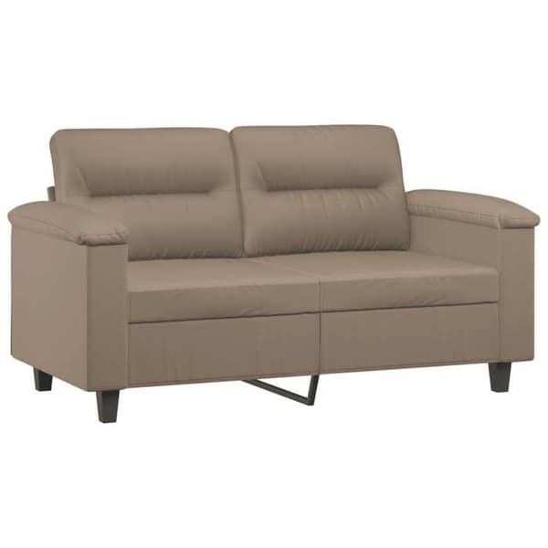Maison Exclusive - Sæt af 2 sofaer med puder Cappuccino Simililæder
