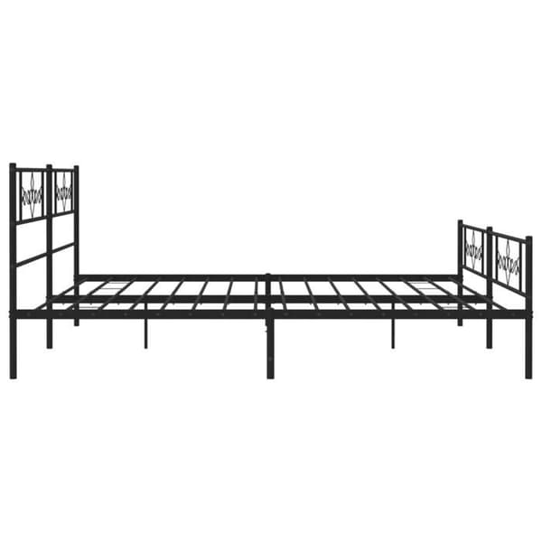 Sengestel - EKSKLUSIV HUS - 200x200 cm - Sort - Stål - Lamelseng Svart