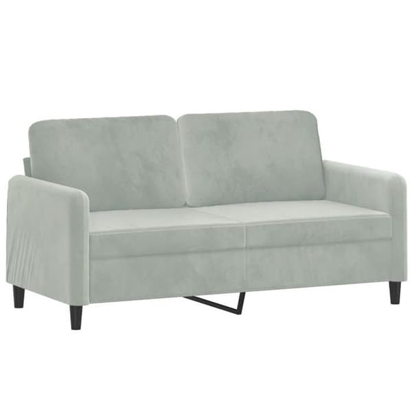 Maison Exclusive - Sæt af 2 sofaer i lys grå velour