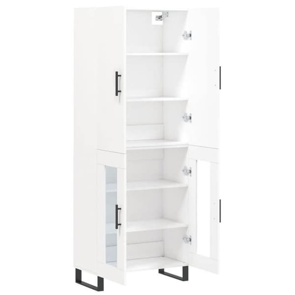 Maison Exclusive - Buffé hög Vit 69,5x34x180 cm Ingenjörsträ