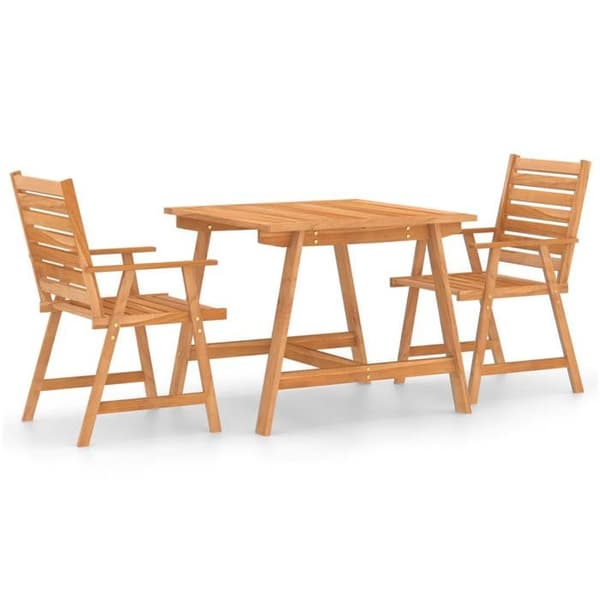 Maison Exclusive - Trädgårdsset 3 delar i solid akaciaträ Varm träfärg (oljefinish)