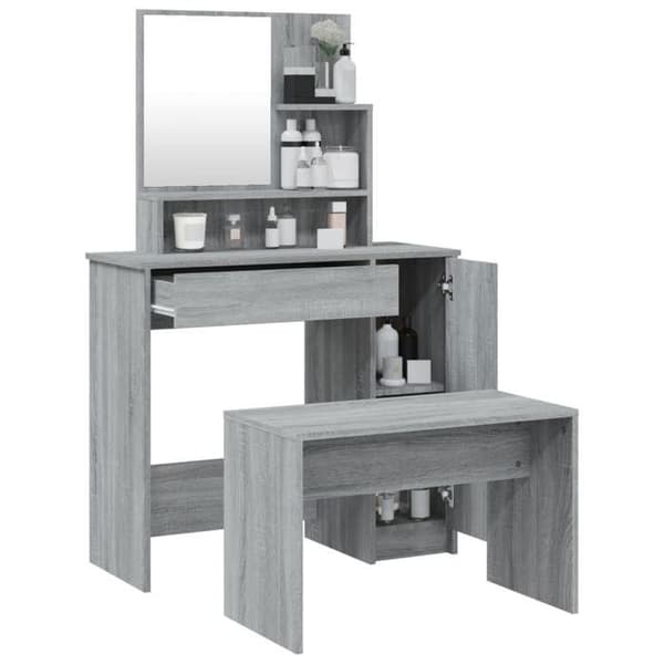 Maison Exclusive - Sonoma grå makeupbord sæt 86,5x35x136 cm