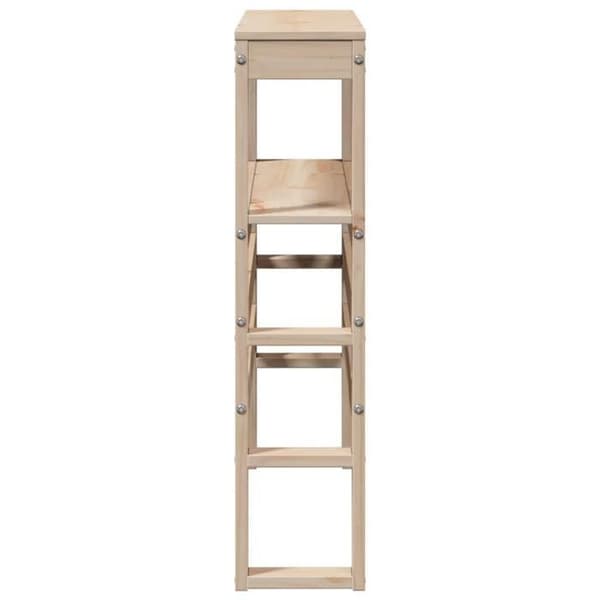 Maison Exclusive - Päätylevy hyllyillä 90 cm massiivipuusta