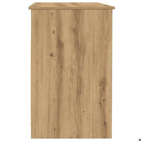 Maison Exclusive - Håndlavet egetræskontor 102x50x76 cm ingeniørtræ Ek