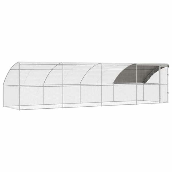 Maison Exclusive - Hønsebur 4 stk Sølv 800 x 200 x 200 cm Stål og PE