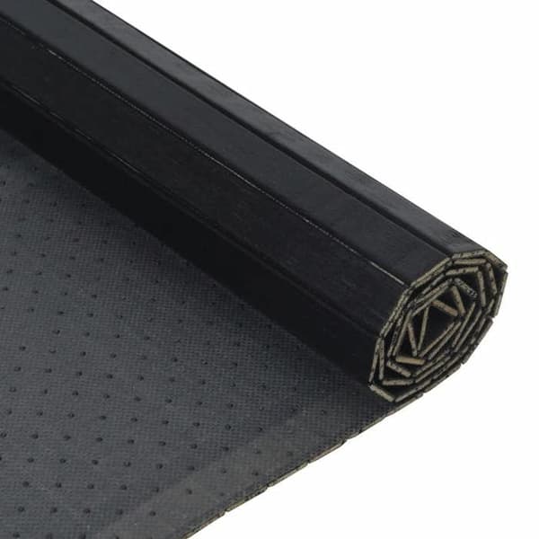 Maison Exclusive - Rektangulär svart matta 100x400 cm bambu