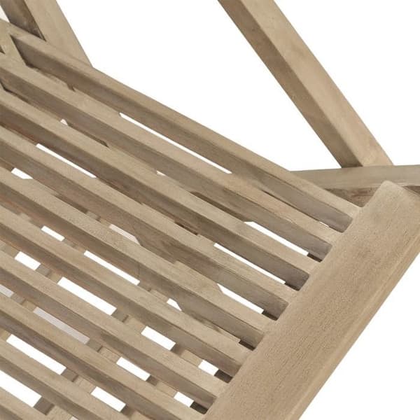 Trädgårdsmöbler - EXKLUSIVT HUS - Design med lameller - Massivt teak - Fällbar - Grå grå