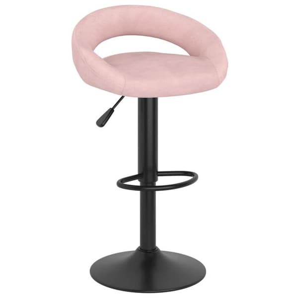 Maison Exclusive - Barstole sæt af 2 rosa velour