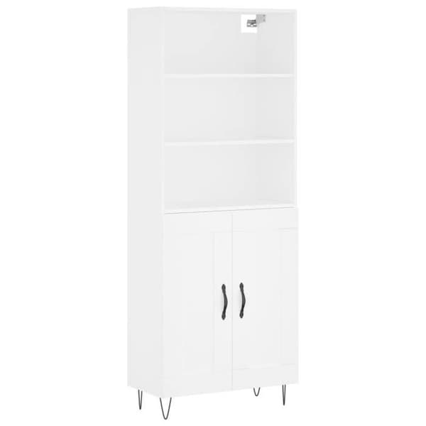 Maison Exclusive - Buffé hög Vit 69,5x34x180 cm Ingenjörsträ Vit