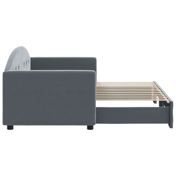 Maison Exclusive - Sovesofa med udtræk uden madras grå mørk 80x200 cm