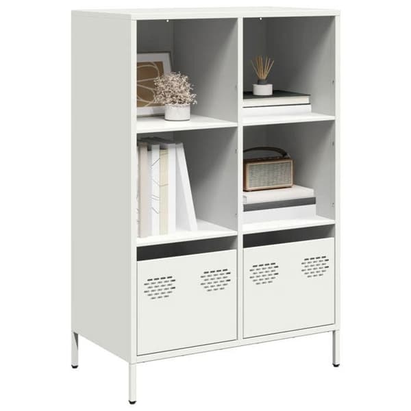 Maison Exclusive - Hvid buffet 68x39x103,5 cm stål