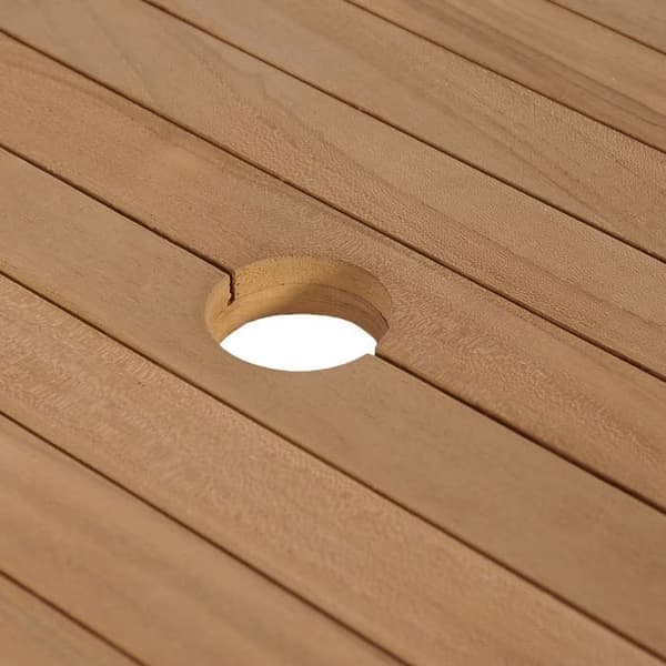 Maison Exclusive - Solid teak toalett skåp med svart marmor handfat
