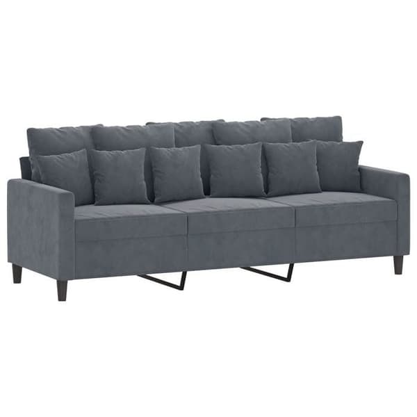 Maison Exclusive - Sæt af 2 sofaer med puder Mørkegrå Velour