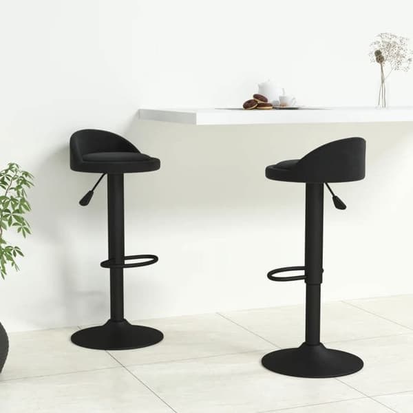 Maison Exclusive - Barstolar set om 2 Svart Sammet