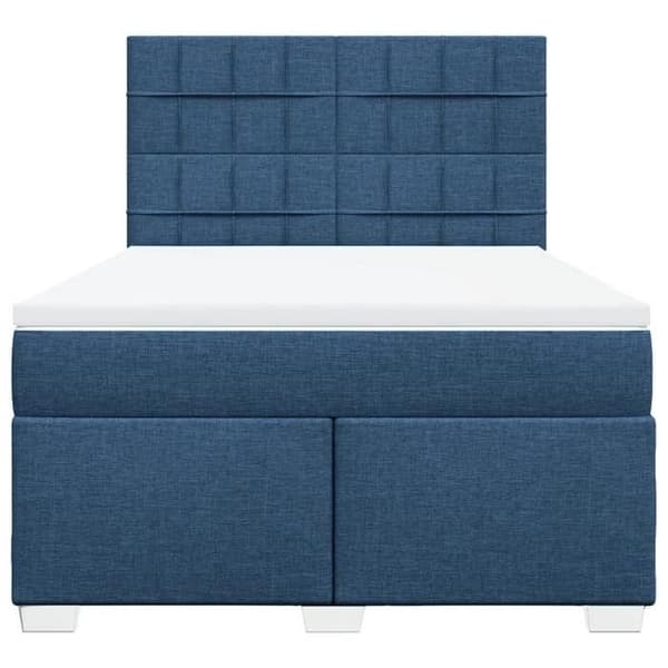 Maison Exclusive - Sängbotten med sängmått Blå 160x200 cm Tyg