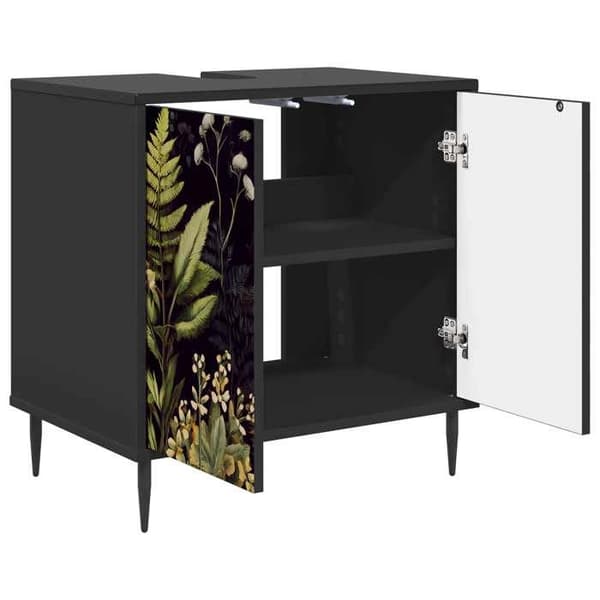 Maison Exclusive - Badeværelsesskab RHENEN Sort eg 60 x 40 x 61 cm