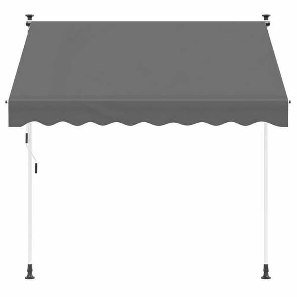 Maison Exclusive - Manuaalinen harmaa 400 cm vetäytyvä katos