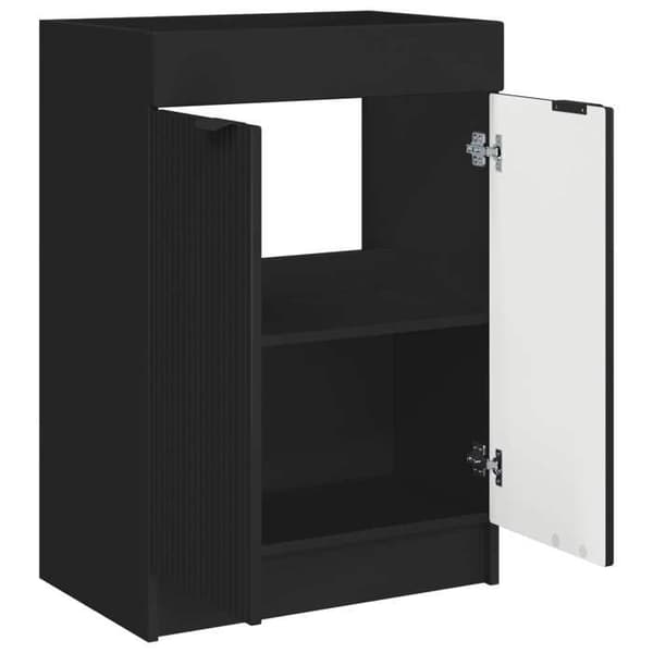 Maison Exclusive - Badeværelse underskab i sort 56 x 37,5 x 81 cm