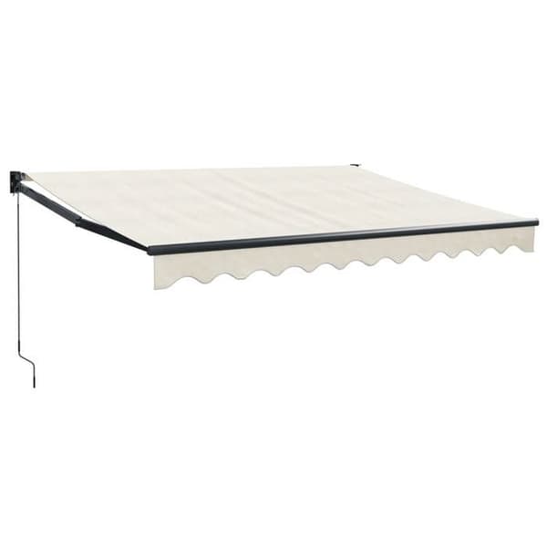 Maison Exclusive - Retractable awning crème 3,5x2,5 m tyg och aluminium