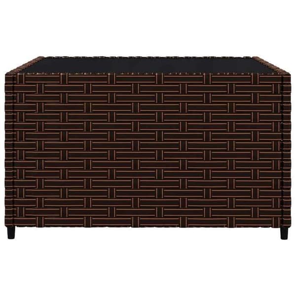 Maison Exclusive - Trädgårdsmöbler 3 delar med bruna kuddar i flätad resin