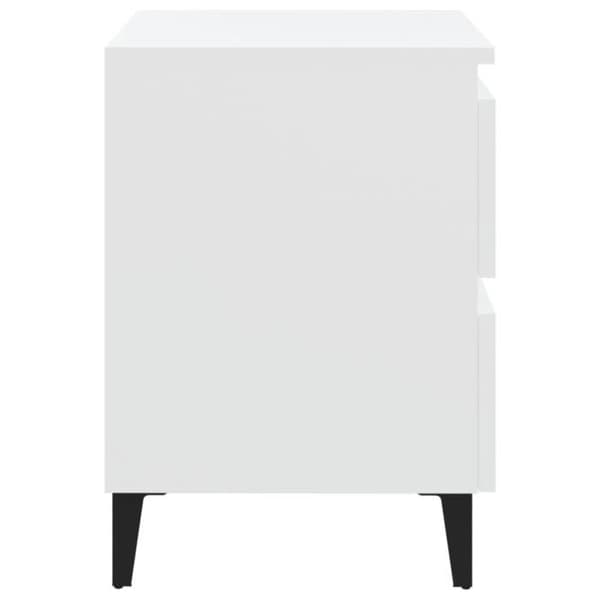 Maison Exclusive - Sängbord vit 40x35x50 cm ingenjörsträ Matt vit