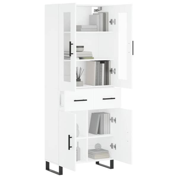 Maison Exclusive - Buffé hög Vit 69,5x34x180 cm Ingenjörsträ