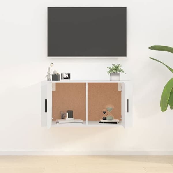 Maison Exclusive - Väggmonterad TV-möbel Vit 80x34,5x40 cm
