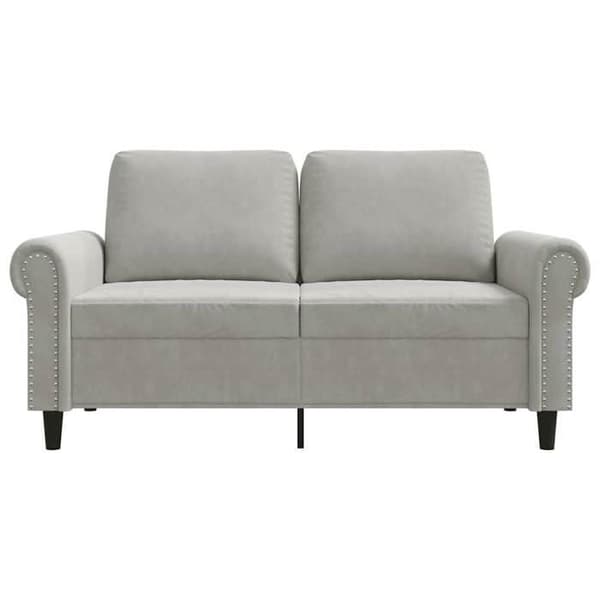 Maison Exclusive - Vaaleanharmaa 2-paikkainen sohva 120 cm Sametti