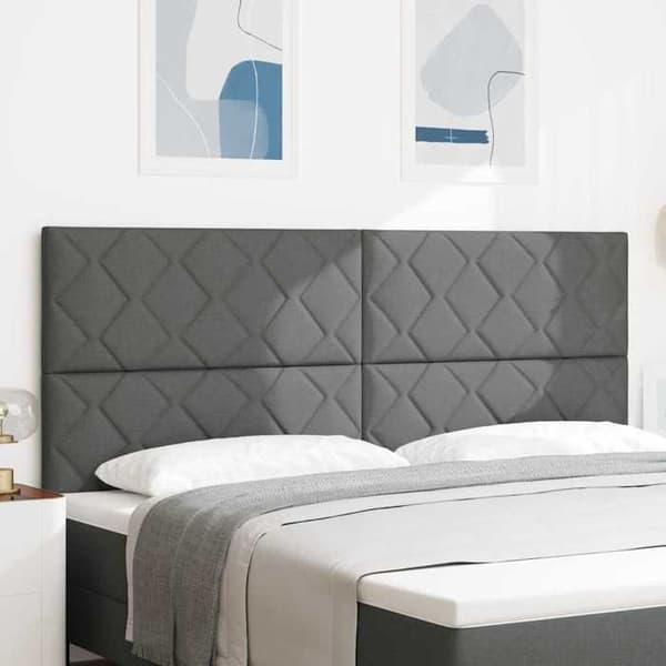 Maison Exclusive - Tummanharmaa pääty 200 cm kangasta Mörkgrå