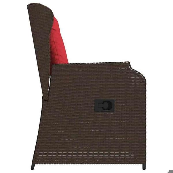 Maison Exclusive - Trädgårdsbänk 2 st Brun polyrotin