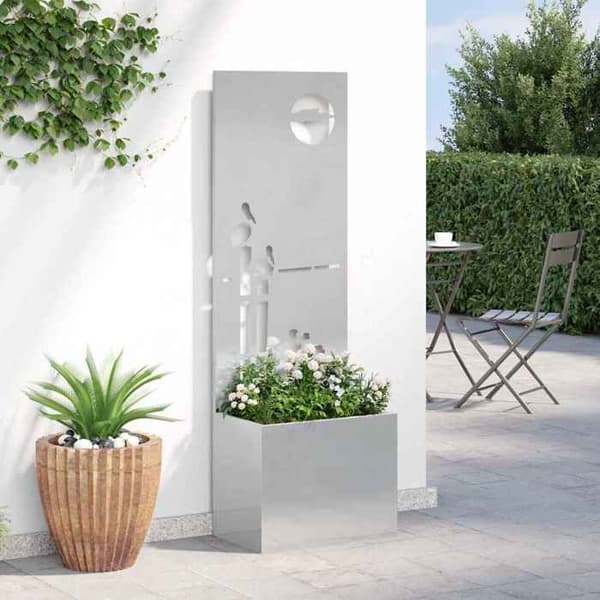 Maison Exclusive - Trädgårdsskyddsskärm Silver 50 x 32 x 150 cm Pengar