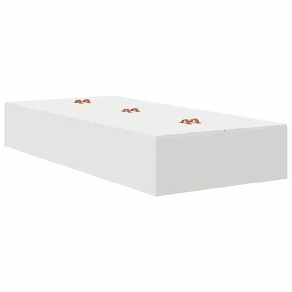 Maison Exclusive - Sängram med förvaring Vit 90 cm Ingenjörsträ