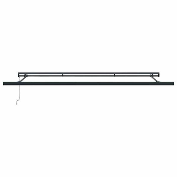 Fällbart tak - 400×300 cm - Grå - PU-belagd polyester - Aluminiumram Grå
