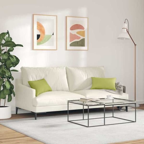 Soffkuddar - EXKLUSIVT HEM - 50 x 30 cm (2-pack) - Ljusgrön - Dragkedja - Polyesterfyllning Ljusgrön