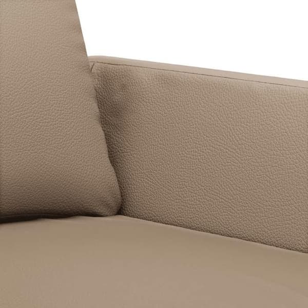 Maison Exclusive - Set med 2 soffor med kuddar Cappuccino Konstläder
