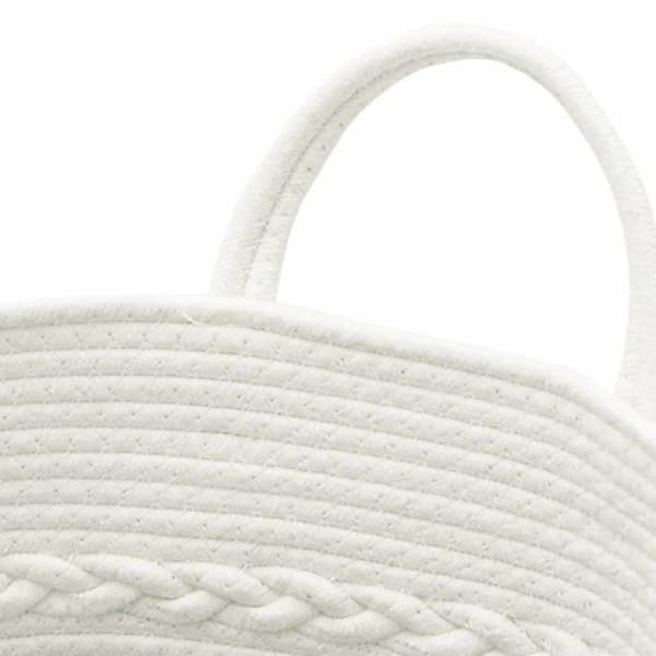 Maison Exclusive - Förvaringskorg grå och vit Ø43x38 cm bomull grått och vitt